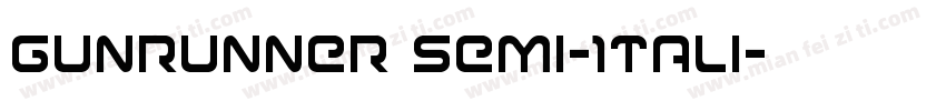 Gunrunner Semi-Itali字体转换